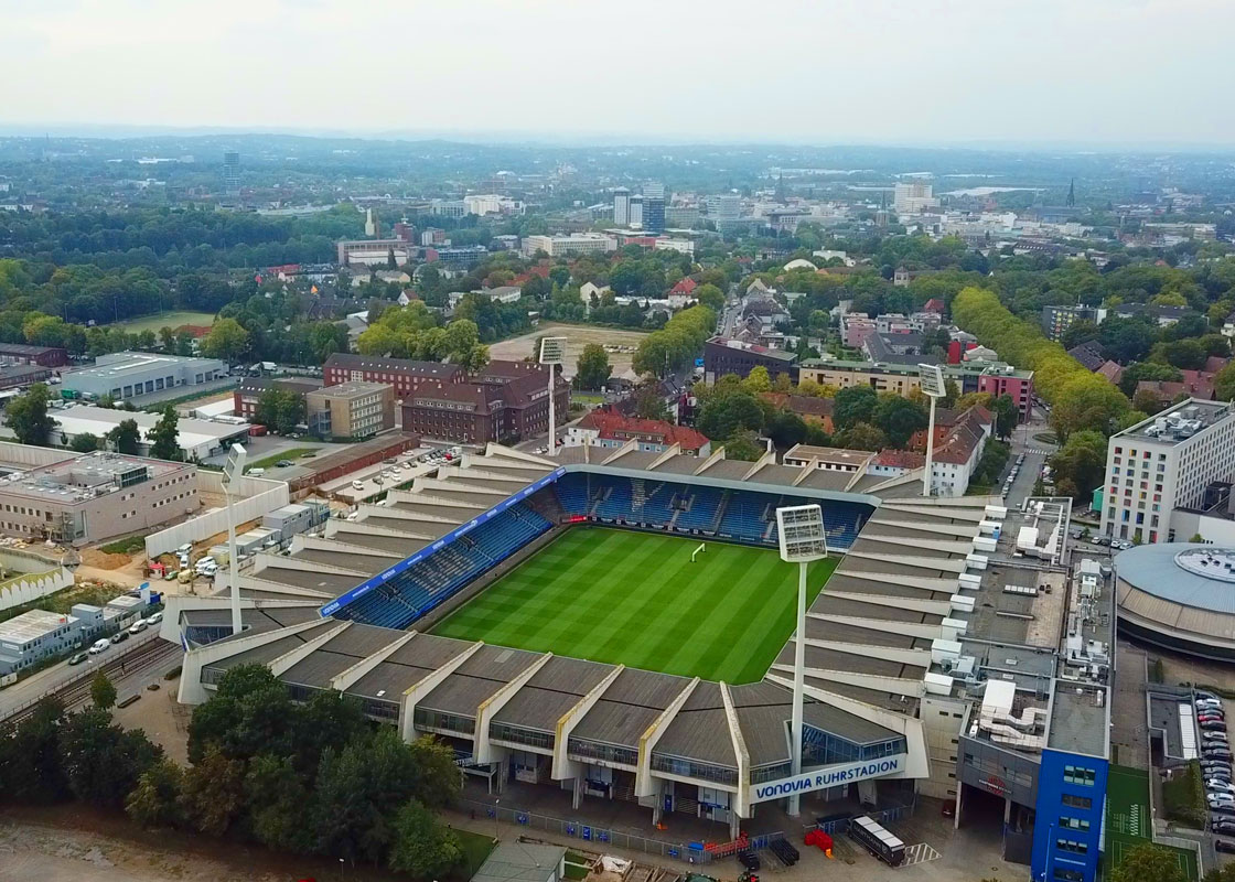 Das Vonovia Ruhrstadion bietet Platz für 27.599 Fans