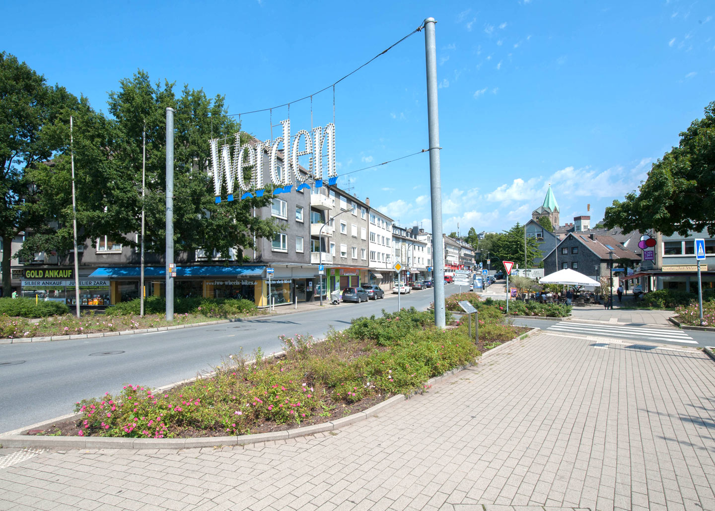Essen Werden Essen Werden Ansicht von der Brücke Richtung Abtei