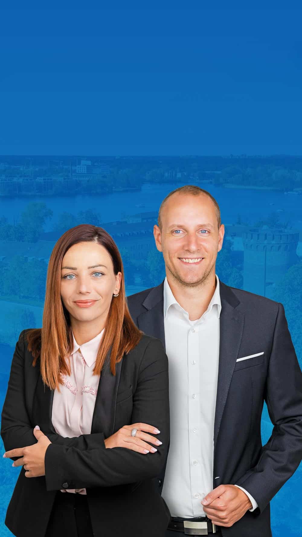 Nikolina Petkovic und Sebastian Kiergaßner, ihre Immobilienexperten in Berlin-Spandau