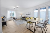 Exklusives Wohnen in Wolbeck. 3 Zimmer Erdgeschosswohnung mit Terrasse - Wohnraum (5)