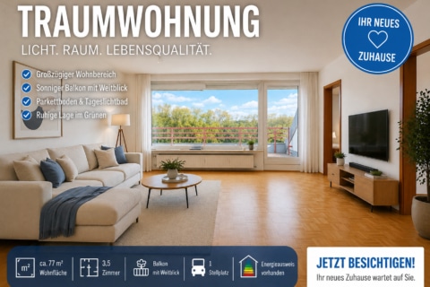 Dachge­schoss­wohnung mit Weitblick ins&nbsp;Grüne!, 44879 Bochum / Dahlhausen, Dachgeschosswohnung