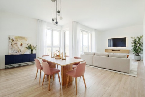Stilvolle Neubau­wohnung mit Balkon & moderner Wohnküche, 58239 Schwerte, Etagenwohnung