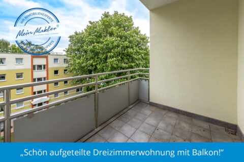 Schön aufge­teilte Dreizim­mer­wohnung mit Balkon!, 45279 Essen / Freisenbruch, Etagenwohnung