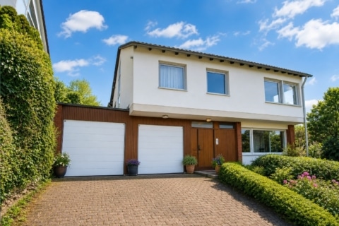 Famili­enhaus mit Panora­ma­blick, viel Platz und Doppel­garage in Hagen-Dahl!, 58091 Hagen / Dahl, Einfamilienhaus