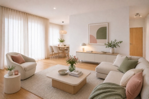 62 m² Kapital­anlage: Vermietete 2-Zimmer-Wohnung mit Westbalkon, Stell­platz und neuer Heizung, 74235 Erlenbach, Erdgeschosswohnung