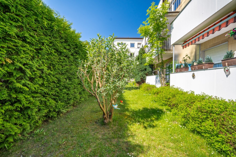 Grünfläche hinter dem Haus - Licht, Luft & Lebensfreude – 2 Zimmer zum Verlieben in Berg am Laim