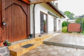 Ländliches Einfamilienhaus mit großen Grundstück und blick aufs Feld in Wardow. - Terrasse