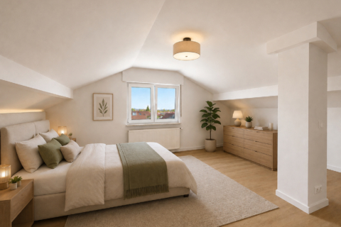 Frisch renovierte 2-Zimmer-ETW mit schönem Ausblick, 61130 Nidderau / Windecken, Dachgeschosswohnung