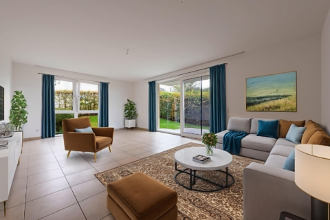 Wohnkomfort auf einer Ebene - moderne Erdgeschosswohnung mit Garten und Balkon, 45289 Essen / Burgaltendorf, Erdgeschosswohnung