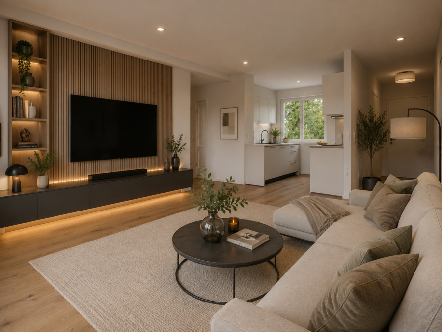 Wohnzimmer KI modifiziert