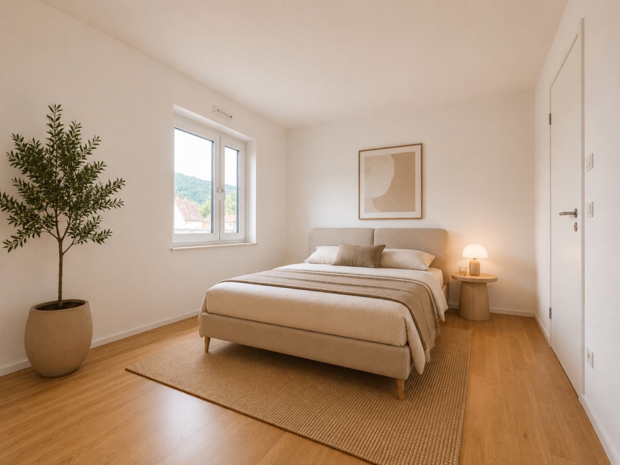 Schlafzimmer (Möblierungsbeispiel) - Exklusives Wohnen in Heidelberg Südstadt