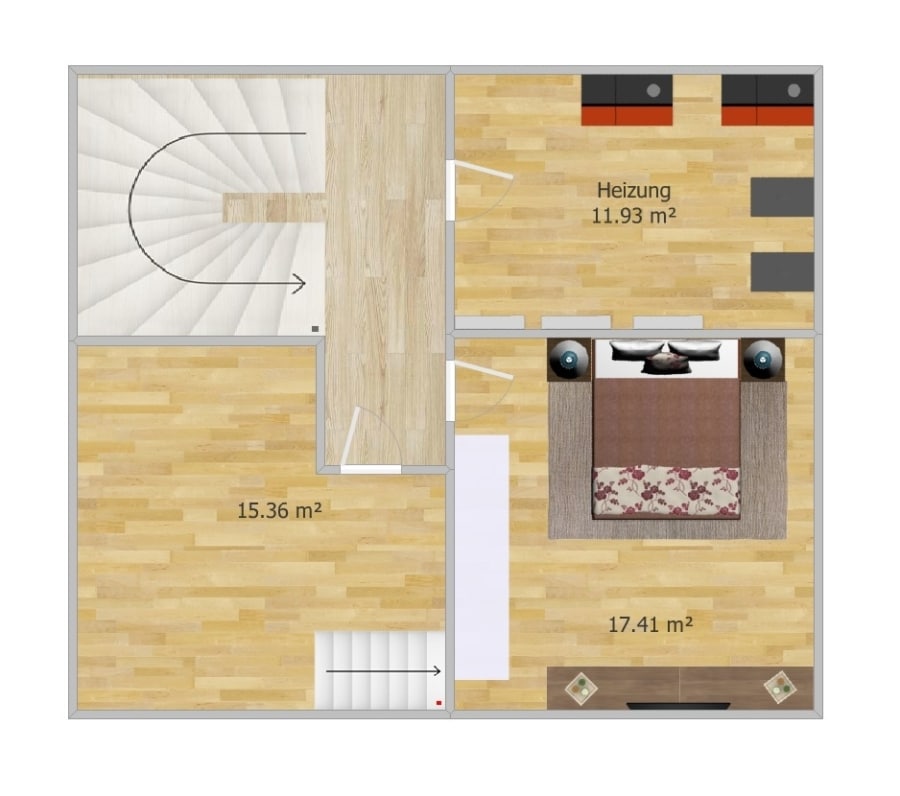 Grundriss Dachgeschoss - Viel Platz mit Potenzial!