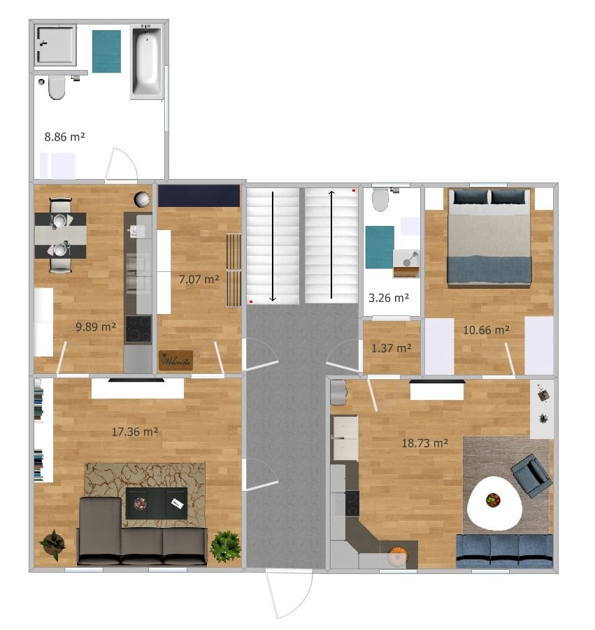 Grundriss Erdgeschoss - Viel Platz mit Potenzial!