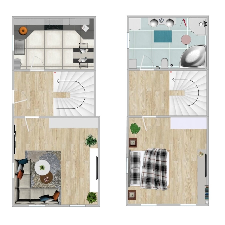 Hinterhaus Einrichtungsvorschlag - Viel Platz mit Potenzial!